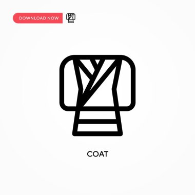 Coat Basit vektör simgesi. Web sitesi veya mobil uygulama için modern, basit düz vektör çizimi