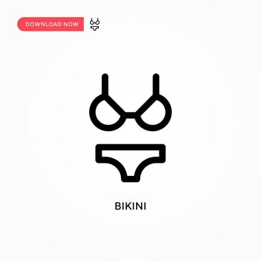 Bikini Basit vektör simgesi. Web sitesi veya mobil uygulama için modern, basit düz vektör çizimi