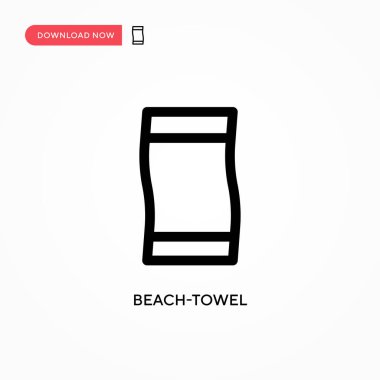Plaj havlusu basit vektör simgesi. Web sitesi veya mobil uygulama için modern, basit düz vektör çizimi