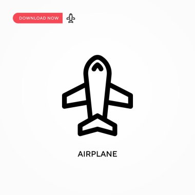 Basit uçak vektör simgesi. Web sitesi veya mobil uygulama için modern, basit düz vektör çizimi