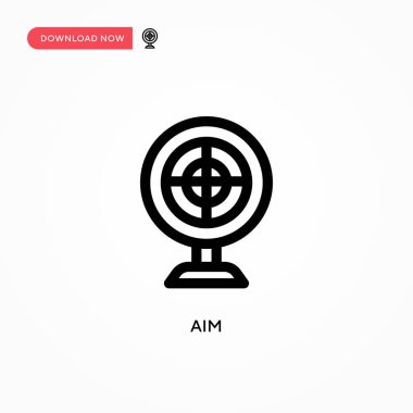 Basit vektör simgesini hedef al. Web sitesi veya mobil uygulama için modern, basit düz vektör çizimi