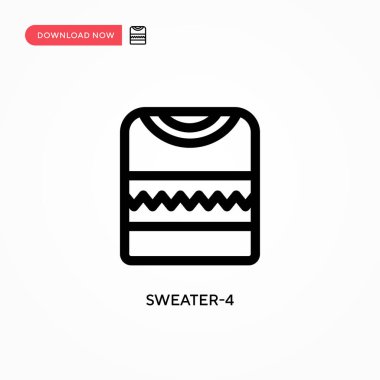 Süveter-4 basit vektör simgesi. Web sitesi veya mobil uygulama için modern, basit düz vektör çizimi