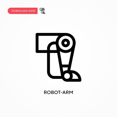 Robot kolu basit vektör simgesi. Web sitesi veya mobil uygulama için modern, basit düz vektör çizimi