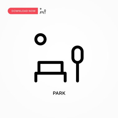 Park Basit vektör simgesi. Web sitesi veya mobil uygulama için modern, basit düz vektör çizimi