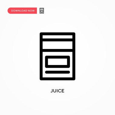 Juice Simple vektör simgesi. Web sitesi veya mobil uygulama için modern, basit düz vektör çizimi