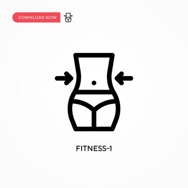 Fitness-1 basit vektör simgesi. Web sitesi veya mobil uygulama için modern, basit düz vektör çizimi