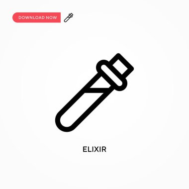 İksir Basit vektör simgesi. Web sitesi veya mobil uygulama için modern, basit düz vektör çizimi