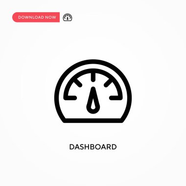 Gösterge paneli Basit vektör simgesi. Web sitesi veya mobil uygulama için modern, basit düz vektör çizimi