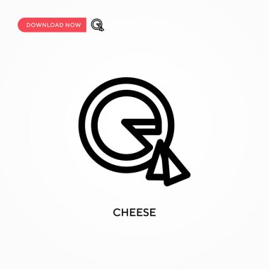 Peynir Basit vektör simgesi. Web sitesi veya mobil uygulama için modern, basit düz vektör çizimi