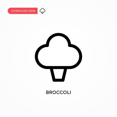 Brokoli basit vektör simgesi. Web sitesi veya mobil uygulama için modern, basit düz vektör çizimi