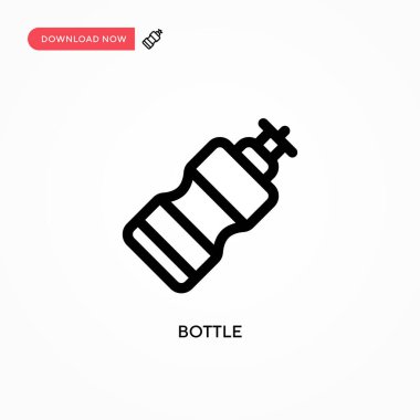 Şişe Basit vektör simgesi. Web sitesi veya mobil uygulama için modern, basit düz vektör çizimi