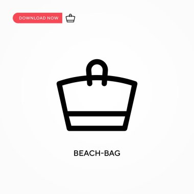 Plaj çantası basit vektör simgesi. Web sitesi veya mobil uygulama için modern, basit düz vektör çizimi