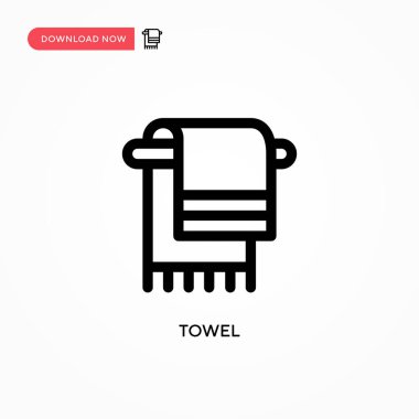 Havlu Basit vektör simgesi. Web sitesi veya mobil uygulama için modern, basit düz vektör çizimi