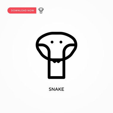 Yılan Basit vektör simgesi. Web sitesi veya mobil uygulama için modern, basit düz vektör çizimi