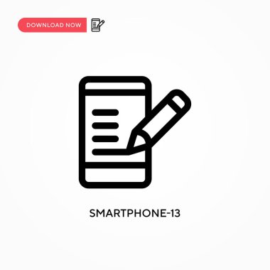 Akıllı telefon-13 basit vektör simgesi. Web sitesi veya mobil uygulama için modern, basit düz vektör çizimi
