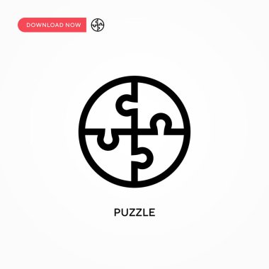 Bulmaca Basit vektör simgesi. Web sitesi veya mobil uygulama için modern, basit düz vektör çizimi