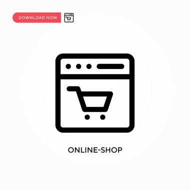 Çevrimiçi basit vektör simgesi. Web sitesi veya mobil uygulama için modern, basit düz vektör çizimi