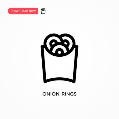 Soğan halkaları basit vektör simgesi. Web sitesi veya mobil uygulama için modern, basit düz vektör çizimi