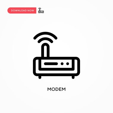 Modem Basit vektör simgesi. Web sitesi veya mobil uygulama için modern, basit düz vektör çizimi
