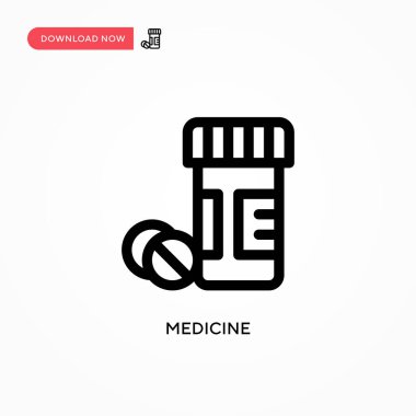 Medicine Simple vektör simgesi. Web sitesi veya mobil uygulama için modern, basit düz vektör çizimi