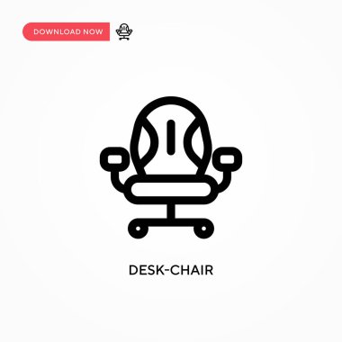 Masa başı basit vektör simgesi. Web sitesi veya mobil uygulama için modern, basit düz vektör çizimi