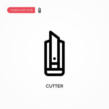 Cutter Basit vektör simgesi. Web sitesi veya mobil uygulama için modern, basit düz vektör çizimi