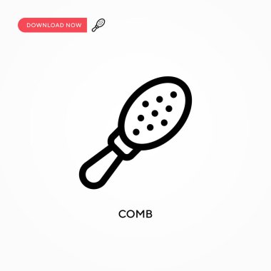 Tarak Basit vektör simgesi. Web sitesi veya mobil uygulama için modern, basit düz vektör çizimi