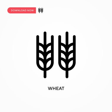 Buğday Basit vektör simgesi. Web sitesi veya mobil uygulama için modern, basit düz vektör çizimi