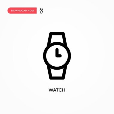 Basit vektör simgesini izle. Web sitesi veya mobil uygulama için modern, basit düz vektör çizimi