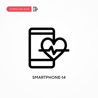 Akıllı telefon-14 basit vektör simgesi. Web sitesi veya mobil uygulama için modern, basit düz vektör çizimi