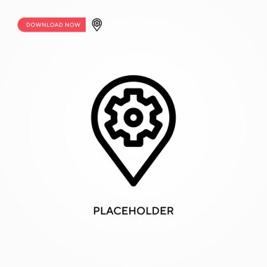 Yer Tutucu Basit vektör simgesi. Web sitesi veya mobil uygulama için modern, basit düz vektör çizimi