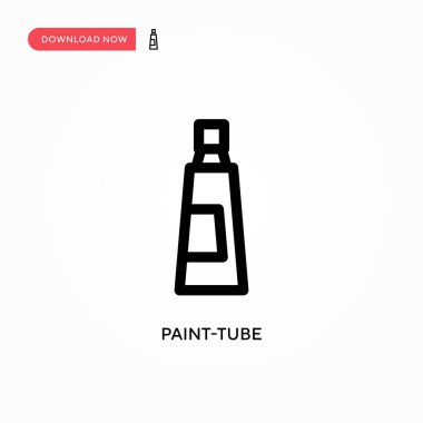 Boya tüpü basit vektör simgesi. Web sitesi veya mobil uygulama için modern, basit düz vektör çizimi