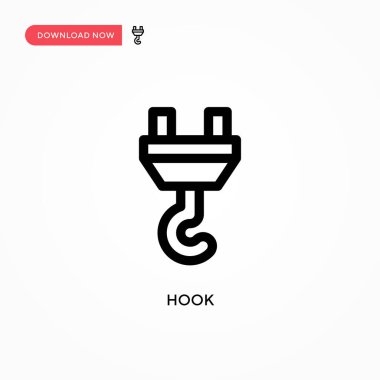 Basit vektör simgesi kancası. Web sitesi veya mobil uygulama için modern, basit düz vektör çizimi