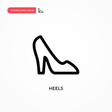 Topuklar basit vektör simgesi. Web sitesi veya mobil uygulama için modern, basit düz vektör çizimi