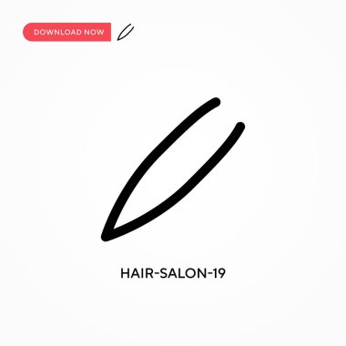Kuaför salonu-19 Basit vektör ikonu. Web sitesi veya mobil uygulama için modern, basit düz vektör çizimi