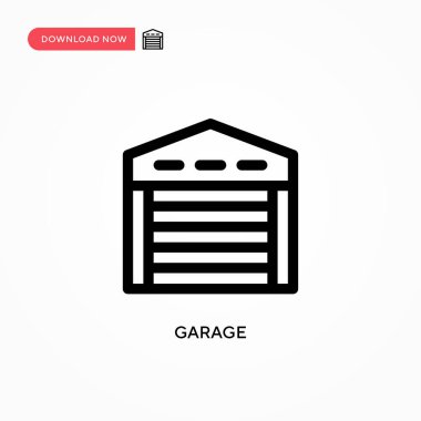 Garaj Basit vektör simgesi. Web sitesi veya mobil uygulama için modern, basit düz vektör çizimi