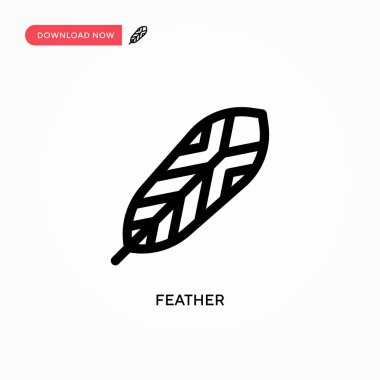 Basit vektör simgesini tüy. Web sitesi veya mobil uygulama için modern, basit düz vektör çizimi
