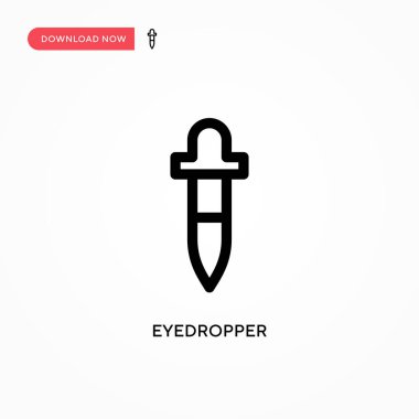 Göz damlası basit vektör simgesi. Web sitesi veya mobil uygulama için modern, basit düz vektör çizimi