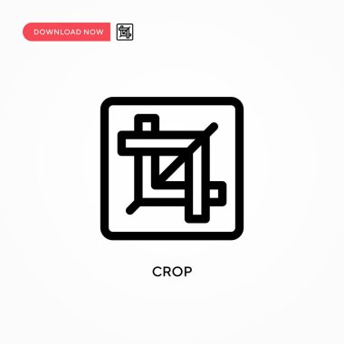 Basit kırpma vektör simgesi. Web sitesi veya mobil uygulama için modern, basit düz vektör çizimi