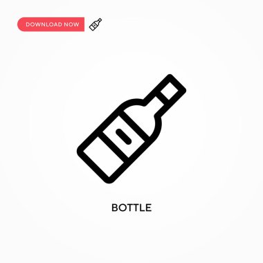 Şişe Basit vektör simgesi. Web sitesi veya mobil uygulama için modern, basit düz vektör çizimi