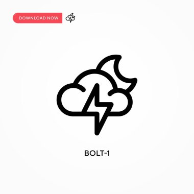 Bolt-1 Basit vektör simgesi. Web sitesi veya mobil uygulama için modern, basit düz vektör çizimi