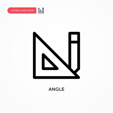 Açı Basit vektör simgesi. Web sitesi veya mobil uygulama için modern, basit düz vektör çizimi