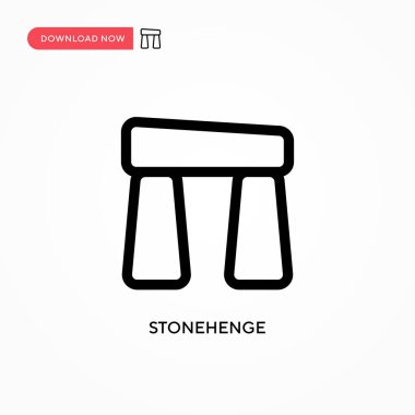 Stonehenge Basit vektör simgesi. Web sitesi veya mobil uygulama için modern, basit düz vektör çizimi
