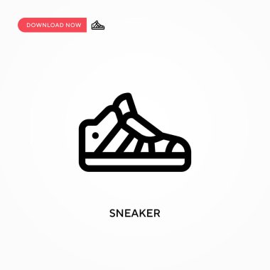 Sneaker Basit vektör simgesi. Web sitesi veya mobil uygulama için modern, basit düz vektör çizimi