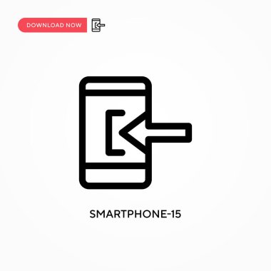 Akıllı telefon-15 basit vektör simgesi. Web sitesi veya mobil uygulama için modern, basit düz vektör çizimi
