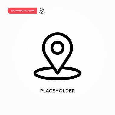 Yer Tutucu Basit vektör simgesi. Web sitesi veya mobil uygulama için modern, basit düz vektör çizimi