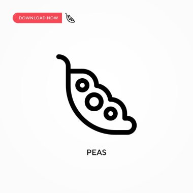 Bezelye Basit vektör simgesi. Web sitesi veya mobil uygulama için modern, basit düz vektör çizimi