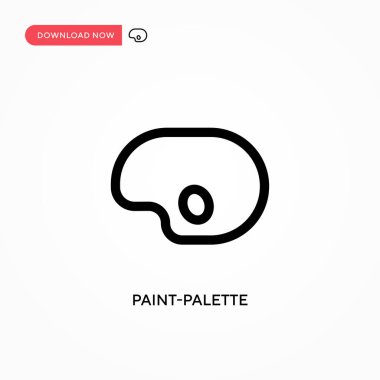 Boya paleti basit vektör simgesi. Web sitesi veya mobil uygulama için modern, basit düz vektör çizimi