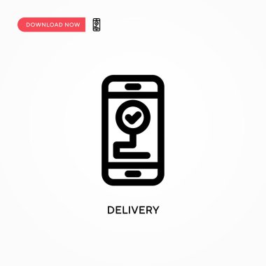 Teslimat basit vektör simgesi. Web sitesi veya mobil uygulama için modern, basit düz vektör çizimi