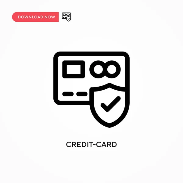 Creditcard Eenvoudig Vectoricoon Moderne Eenvoudige Platte Vectorillustratie Voor Website Mobiele — Stockvector